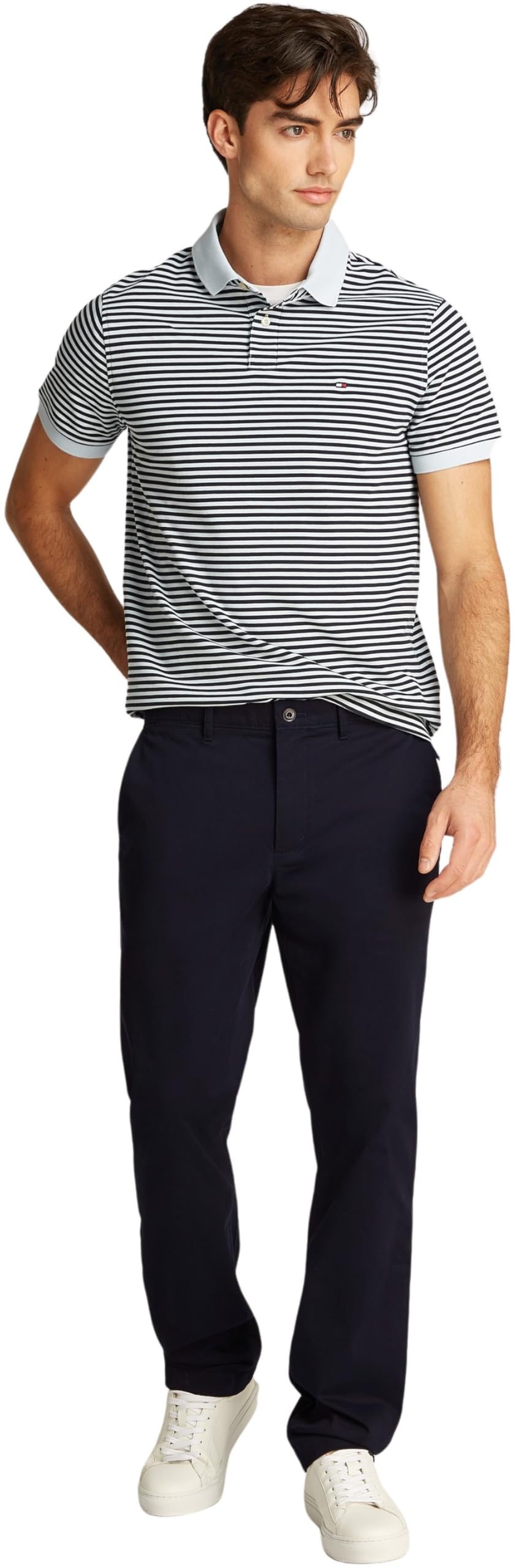 Tommy Hilfiger Uomo Pantaloni Chino Denton Chino Satin Straight Fit