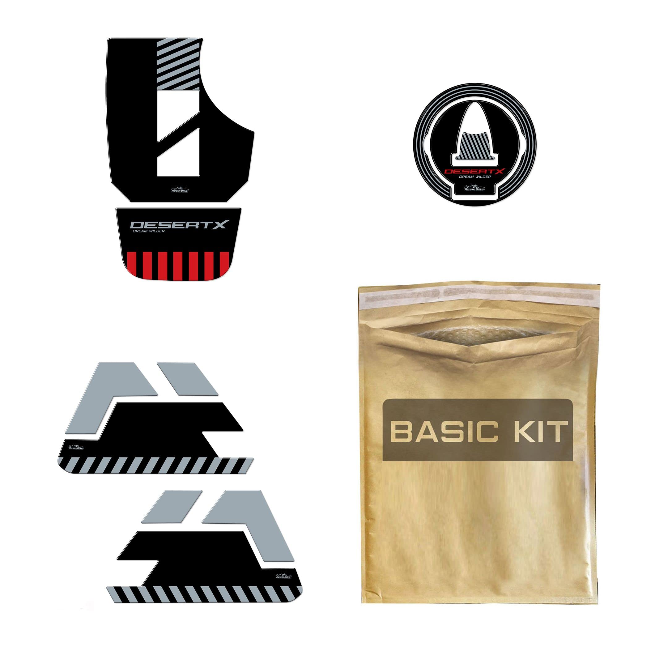 Kit autocollants moto Ducati DesertX 2022-2026 protection réservoir haut de gamme 3D