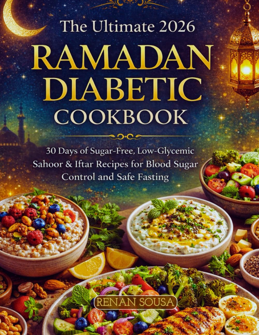 The Ultimate 2026 Ramadan Diabetic Cookbook: 30 Days of Sugar-free, Low-Glycemic Sahoor & Iftar Recipes for Blood sugar Control and Safe fasting