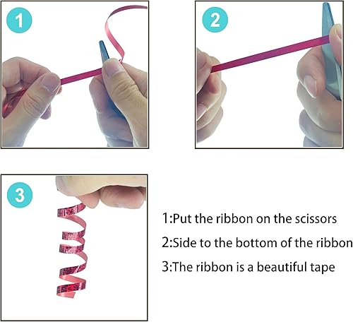 Miniatura 3 de EMOON Cinta rizadora metálica prensada de Navidad de 500 yardas de 316 pulgadas de ancho, perfecta para envolver regalos, fiestas de cumpleaños,