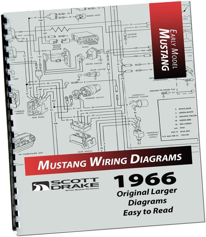 MP-2-P 1966 Mustang Wiring Diagram Manual Large Format