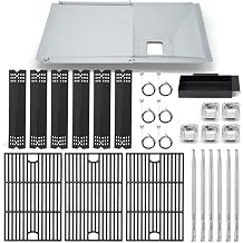 Criditpid Grill Replacement Parts for Nexgrill 720-0896B 720-0896 720-0896E 720-0896X, Drip Pan Grease Tray, Grill Grate, Heat Plates, Burner & Igniter Kit for Nexgrill 6 Burner 720-0896B Gas Grill