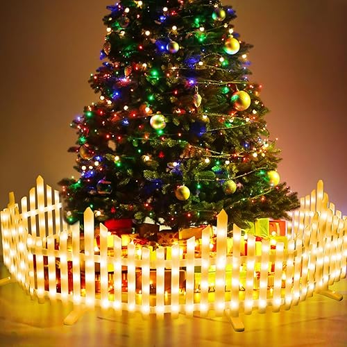 MGupzao Christmas Tree Fence Light - Christmas Decorations Lights 8