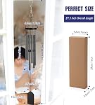 Chime à vent, Chimes à vent classique pour l'extérieur intérieur Décor Tonalités mélodiques douces Chime pour jardin Patio Balcon et maison - 29 De pouce avec 6 Tubes & DIY Pendentifs pour jardin extérieur Patio Decor