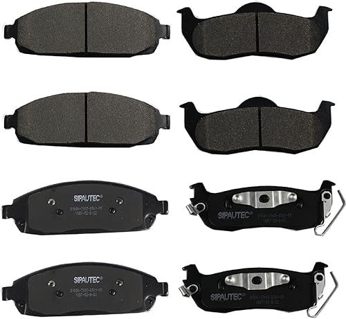 Miniatura 82 de Juego de pastillas de freno delanteras y traseras de 4 ruedas de repuesto de pastillas de freno de disco de cerámica para Nissan Pathfinder