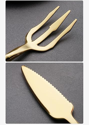 Miniatura 5 de Juego de cubiertos dorados para 6 cubiertos duraderos de acero inoxidable 1810 estilos creativos 24 piezas juego de cubiertos modernos para el hogar