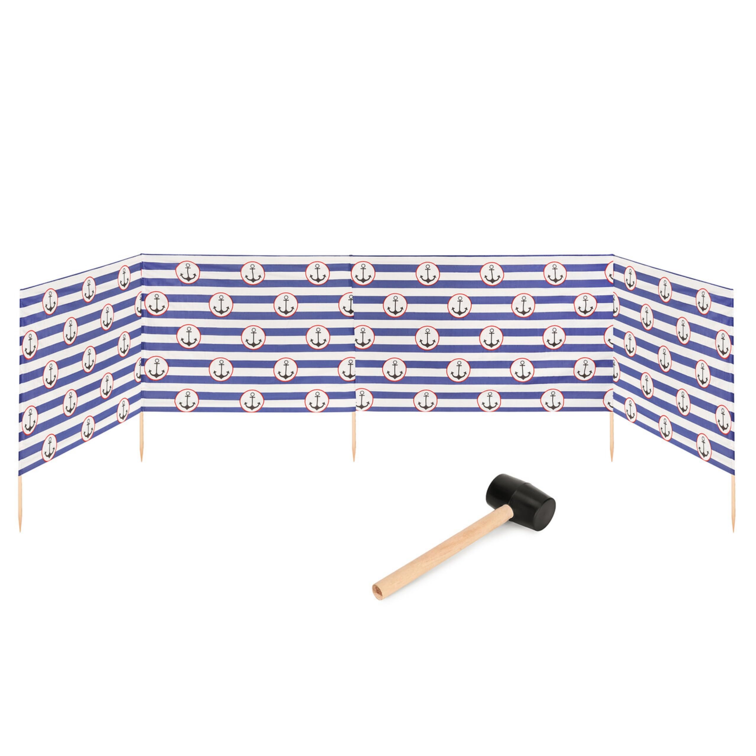Garronda Strand Windschutz Sichtschutz 5m lang Plus Gummihammer GAEX001