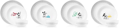 Miniatura 4 de Corelle Disney - Platos originales de Mickey Mouse el verdadero y original 8 unidades
