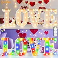 Vista 11 de Pooqla Letrero de Luces LED de Marquesina con Letras, Letra del Alfabeto Iluminada para Decoración del Hogar, Fiesta, Boda R