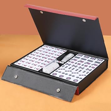 Japanese Riichi Mahjong Set, White and Yellow Tiles