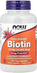 Biotina 10000mcg (120 Vcaps) Now Foods