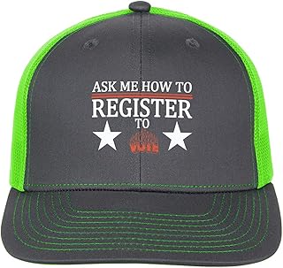Ask Me How to Register to Vote Trucker hat Cool Cap for Dad