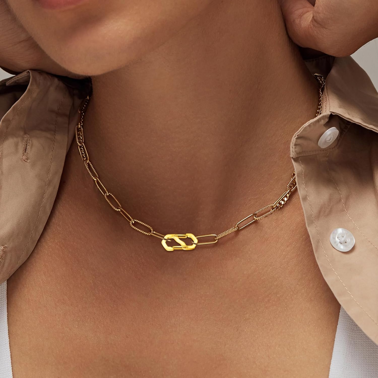 10Pcs Double Opening Lobster Clasps Necklace Shortener Clasp Bracelet Clasps and Closures Stainless Steel Necklace Clasp S Lock Chain Shortener for Necklace Bracelet Connector Jewelry Making(Silver,M) - Image 6