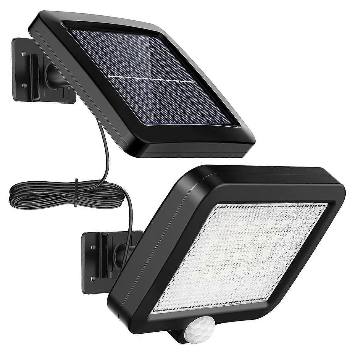 Joyhappst Image Color Outdoor Solar Light With 56 Led Motion Detector, 120 Ip65 Waterproof Garden Solar Light With 5 M Cable