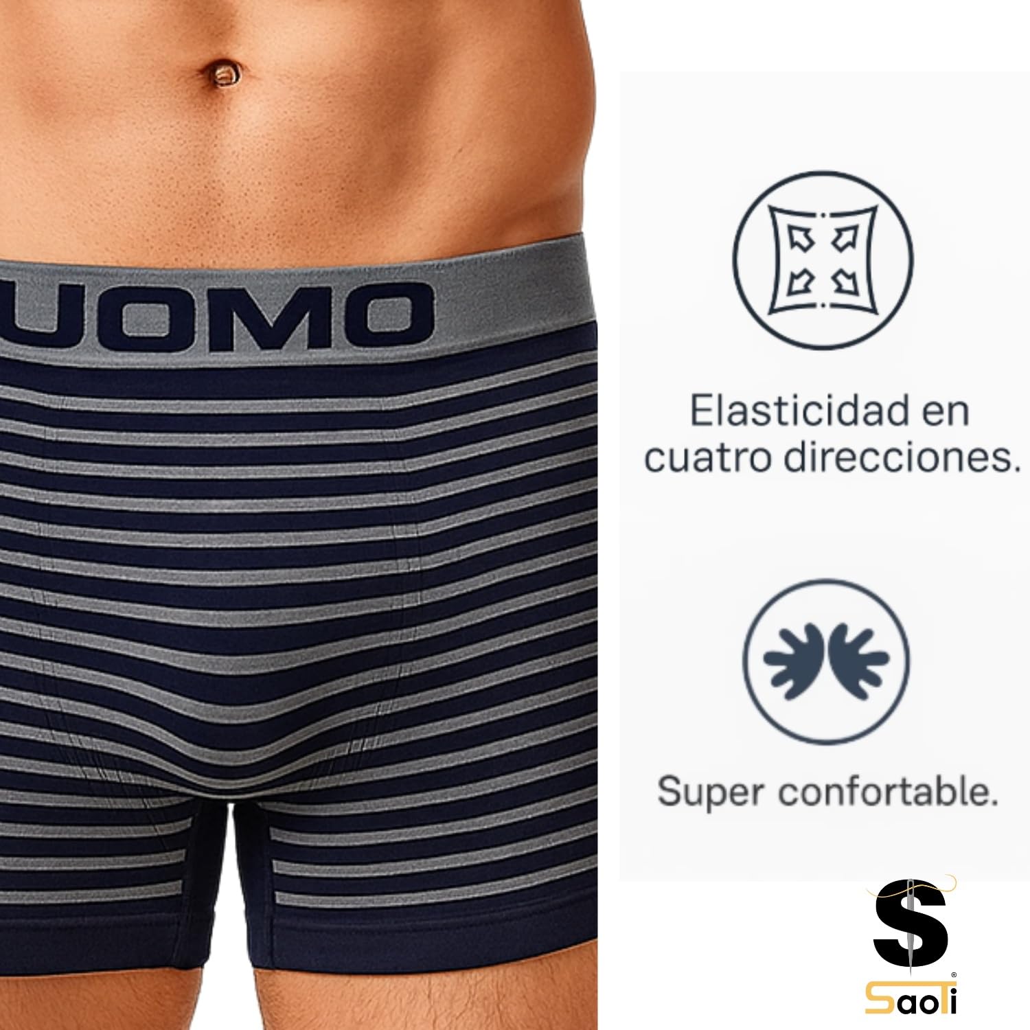 Lot de 12 boxers en microfibre pour homme, sans coutures, doux et confortables, colorés et modernes.