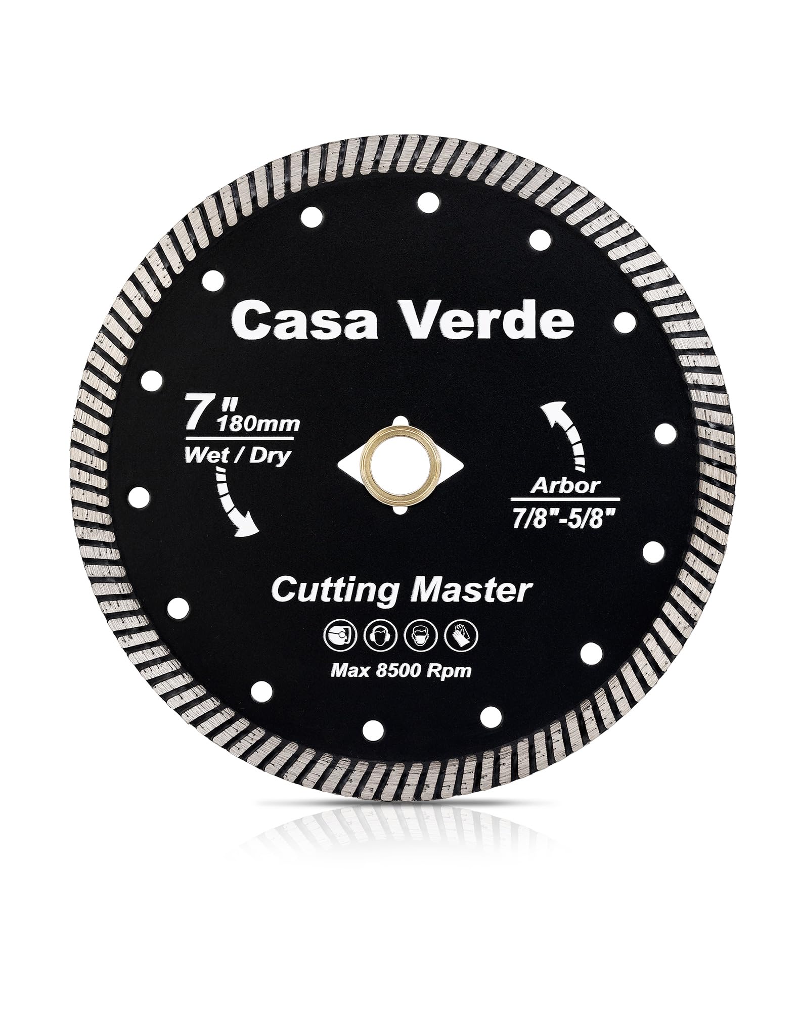 Casaverde 7" Diamond Turbo Blade Granite Blade Dry Cutting for Granite Quartz Quartzite
