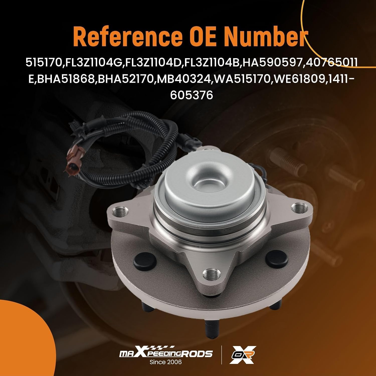 maXpeedingrods 515170 Front Wheel Bearing Hub Assembly for Ford F-150 RWD 2015-2017 6-Lug