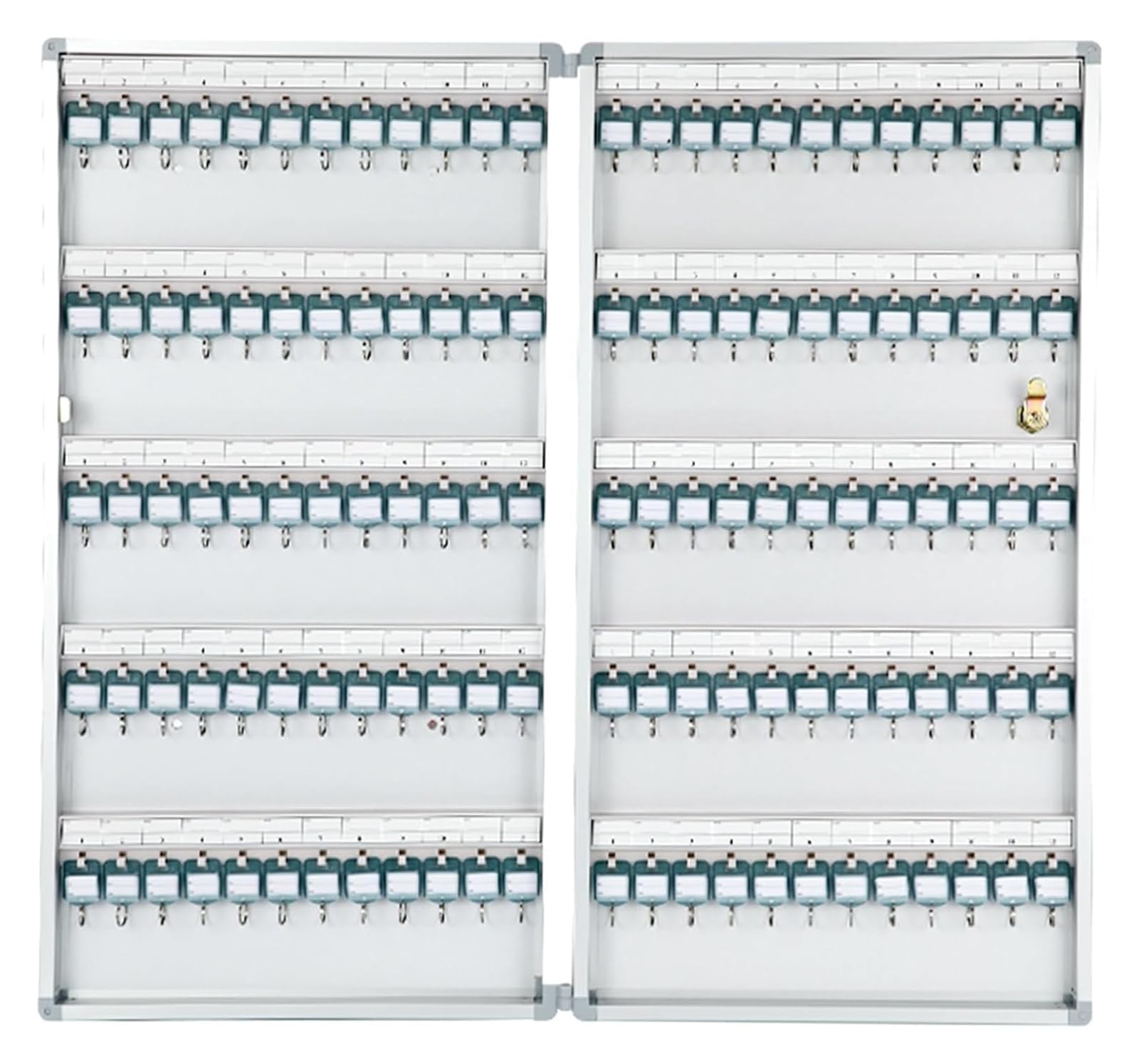 Armario para llaves de aluminio, con cerradura para almacenamiento en el hogar y la oficina, fácil acceso seguro, diseño duradero, ideal para máxima seguridad, capacidad para 48 llaves