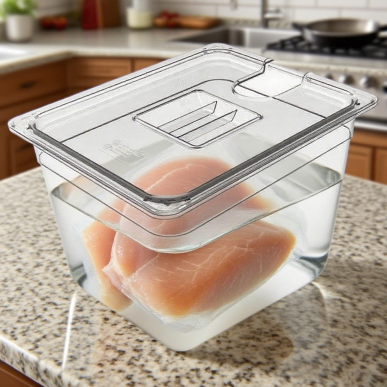 Conteneurs Sous Vide Conteneur pour Cuiseur Sous-Vide avec Couvercle | Équipement Culinaire Pour Immersion De Viande Dans Appartements Maisons Camping-Cars Restaurants