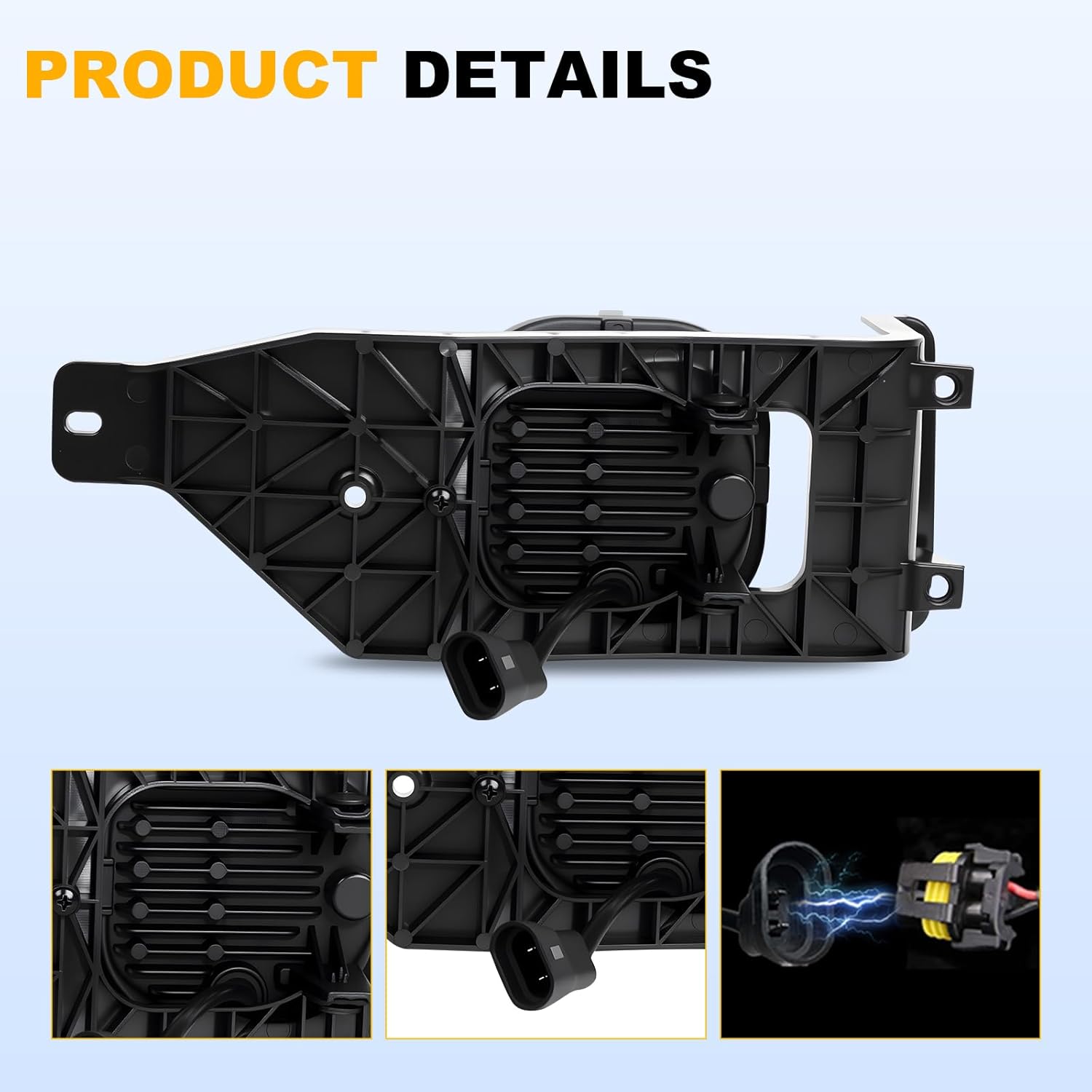 LED Fog Lights Assembly For 2005 2006 2007 F250 F350 F450 F550 super duty & 2005 Excursion, Driving Fog Lamp With Yellow Lens