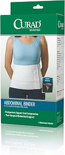 CURAD Tri-Panel Abdominal Binder, Size S/M (30" to 45" Waist), 9" Height - Premium Quality, Comfortable Support for Post- Operative and Post-Pregnancy Recovery