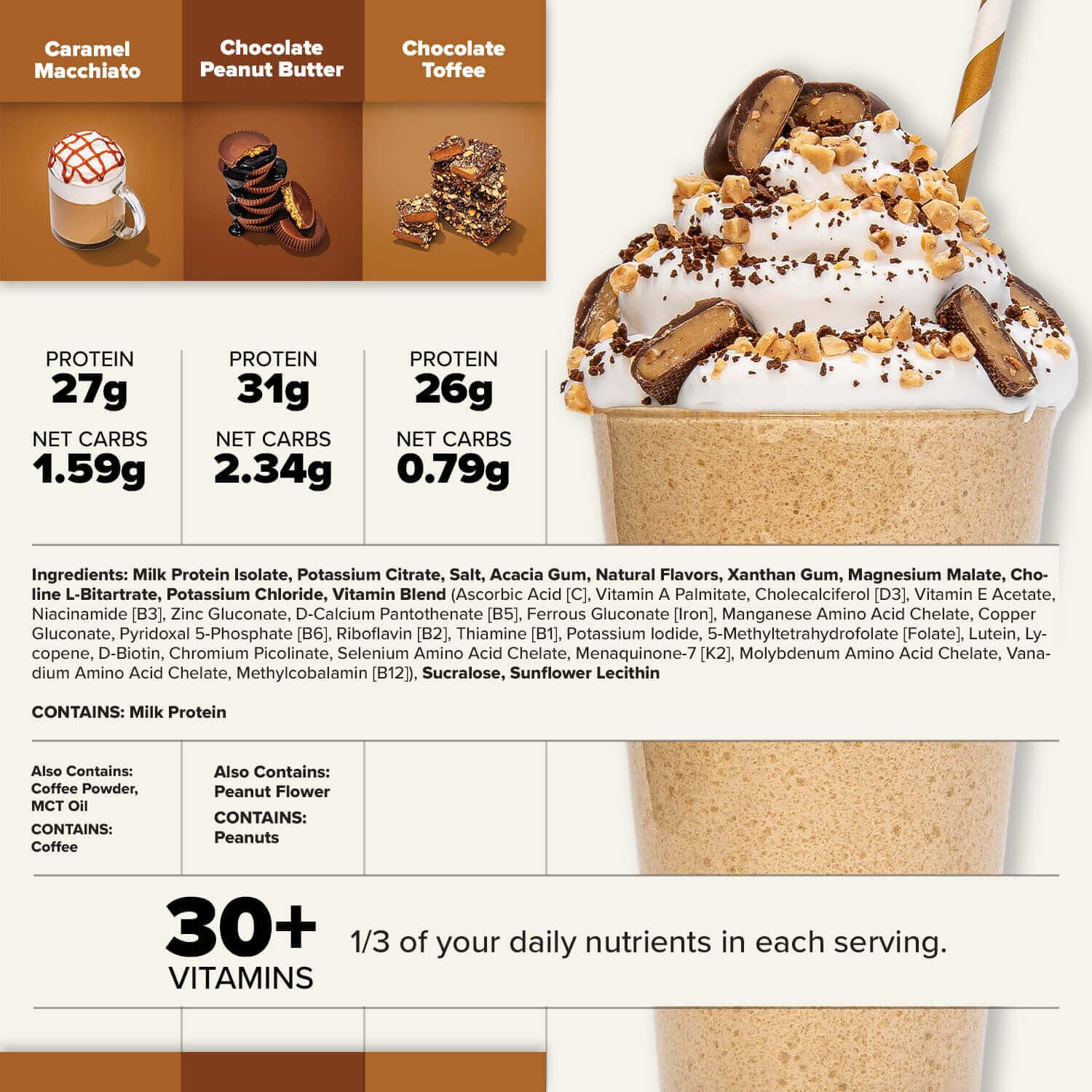 Keto Chow Premium Kit | Keto Meal Replacement Shake Powder | Nutritionally Complete | Low Carb Shakes | Delicious Easy Meal Substitute | Protein Rich Keto Food You Choose The Fat | Single Meal Samples