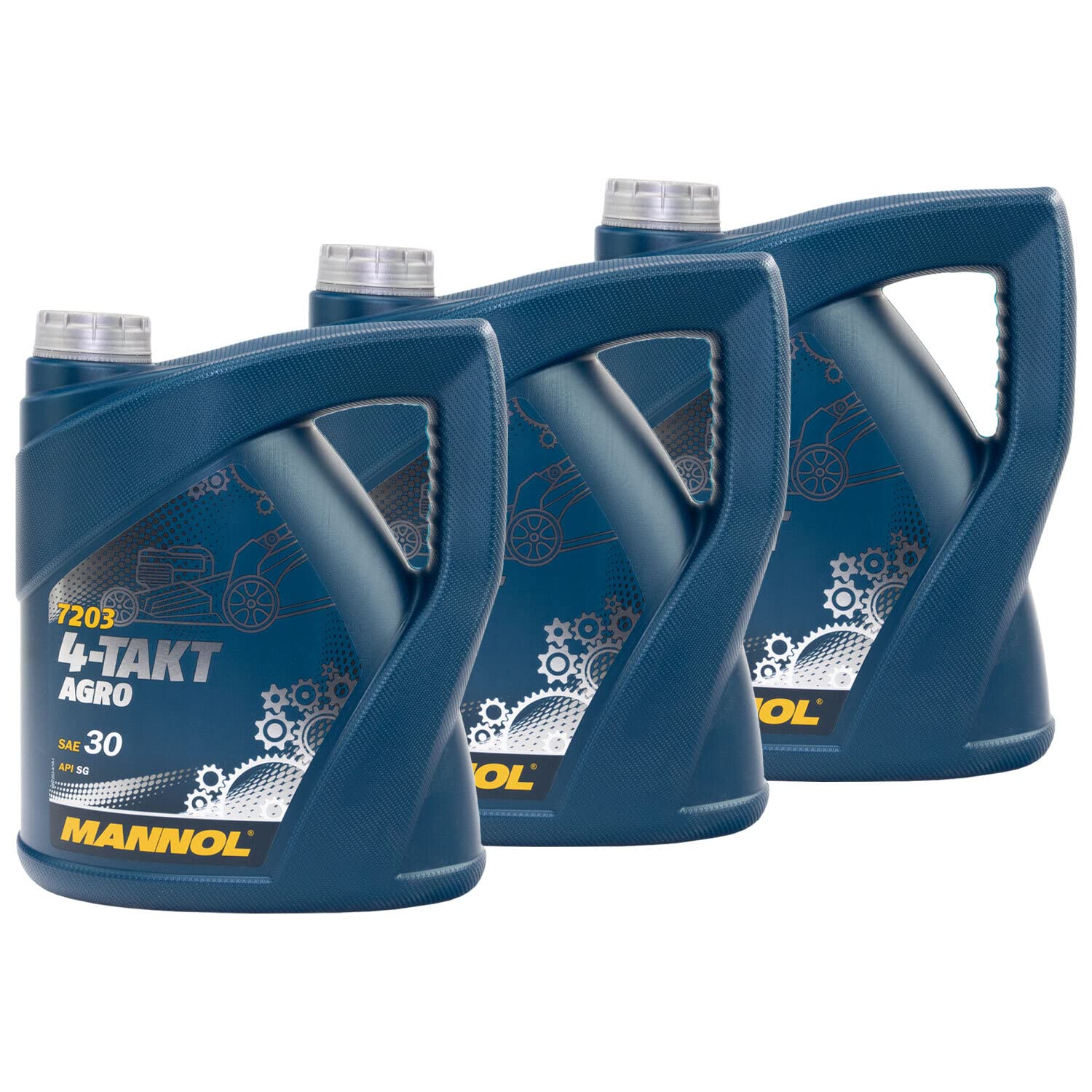 Motoröl Motor Öl für 4-Takt Traktoren Rasenmäher Agro SAE 30 MANNOL API SG 3 X 4 Liter