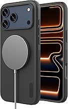 Nillkin for iPhone 17 Pro Max Magsafe Case, Built-in Magnets Compatible with MagSafe, Shockproof Protective, Soft Bumper, Anti-Scratch & Slip, Slim Magnetic Case for iPhone 17 Pro Max 6.9 inch - Black