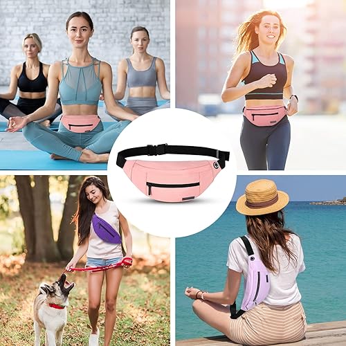 Miniatura 444 de MAXTOP - Cangurera cruzada grande con 4 bolsillos con cremallera, ideal para eventos deportivos, festivales, entrenamiento, viajes, correr y uso