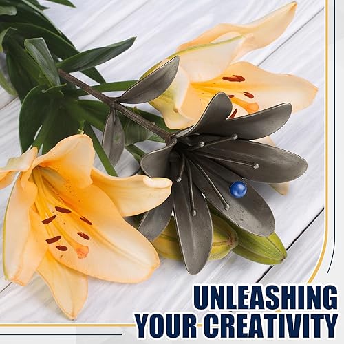 Miniatura 4 de Kit de práctica de soldadura 3D de flores de Zonon para principiantes DIY, proyecto de soldadura de acero inoxidable 201, suministros de arte