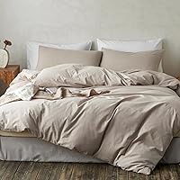 Vista 30 de TOCOMOA Juego de funda de edredón a cuadros de búfalo 100% algodón lavado, tacto súper suave y cómodo, juego de funda de edredón de 2 piezas