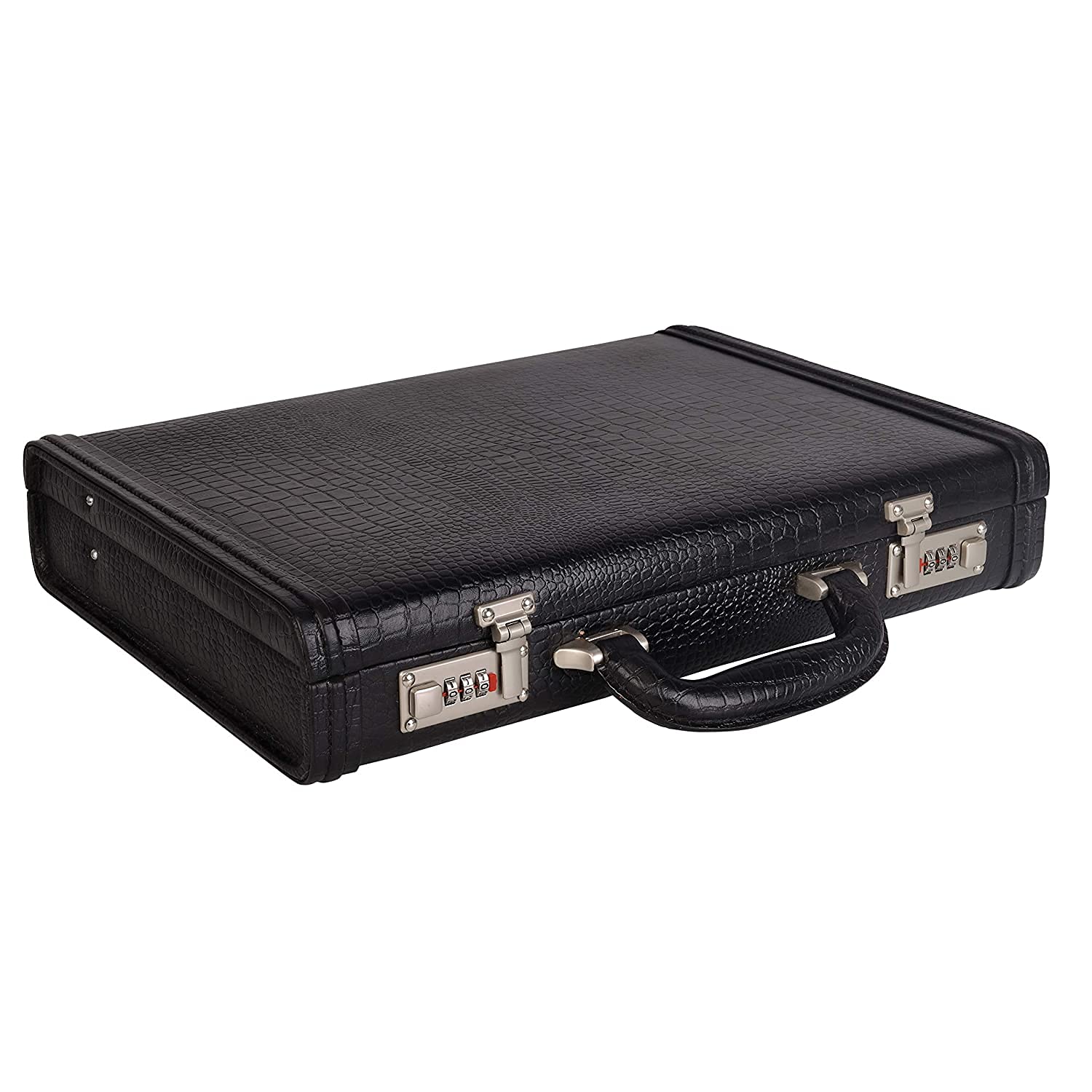 Genuine Leather Briefcase Bag for Men Expandable Features| |High Security Combo Number Lock| 18 Liters