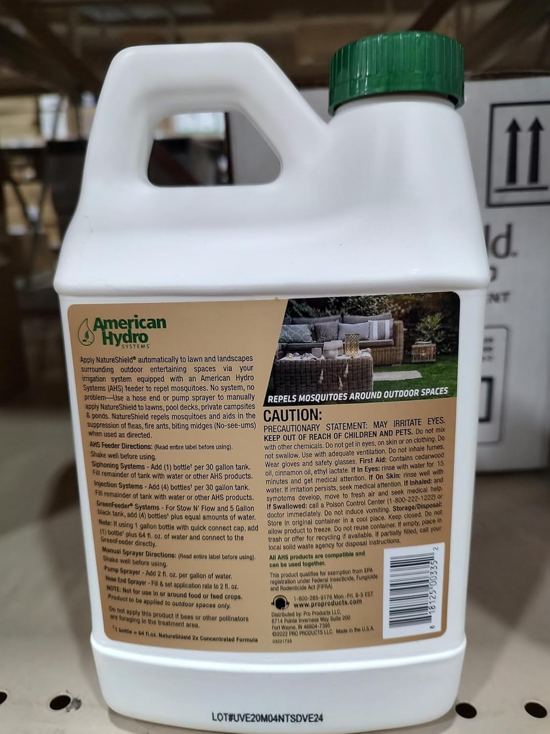 NatureShield Insect and Pest Repellent, Outdoor Bug Repellent for Patio and Lawn, Use with Irrigation Feeder System, Pump or Hose End Sprayer, 64 Fl Oz, 2 Pack