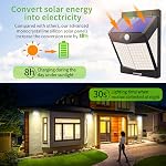 CLAONER Solar Lights Outdoor Motion Sensor Lights 3 Modes, Solar Powered Security Lights (Permanent On All Night/Smart Brightness Control) with 270 Degree Wide Angle IP65 Waterproof for Deck Garage Animal