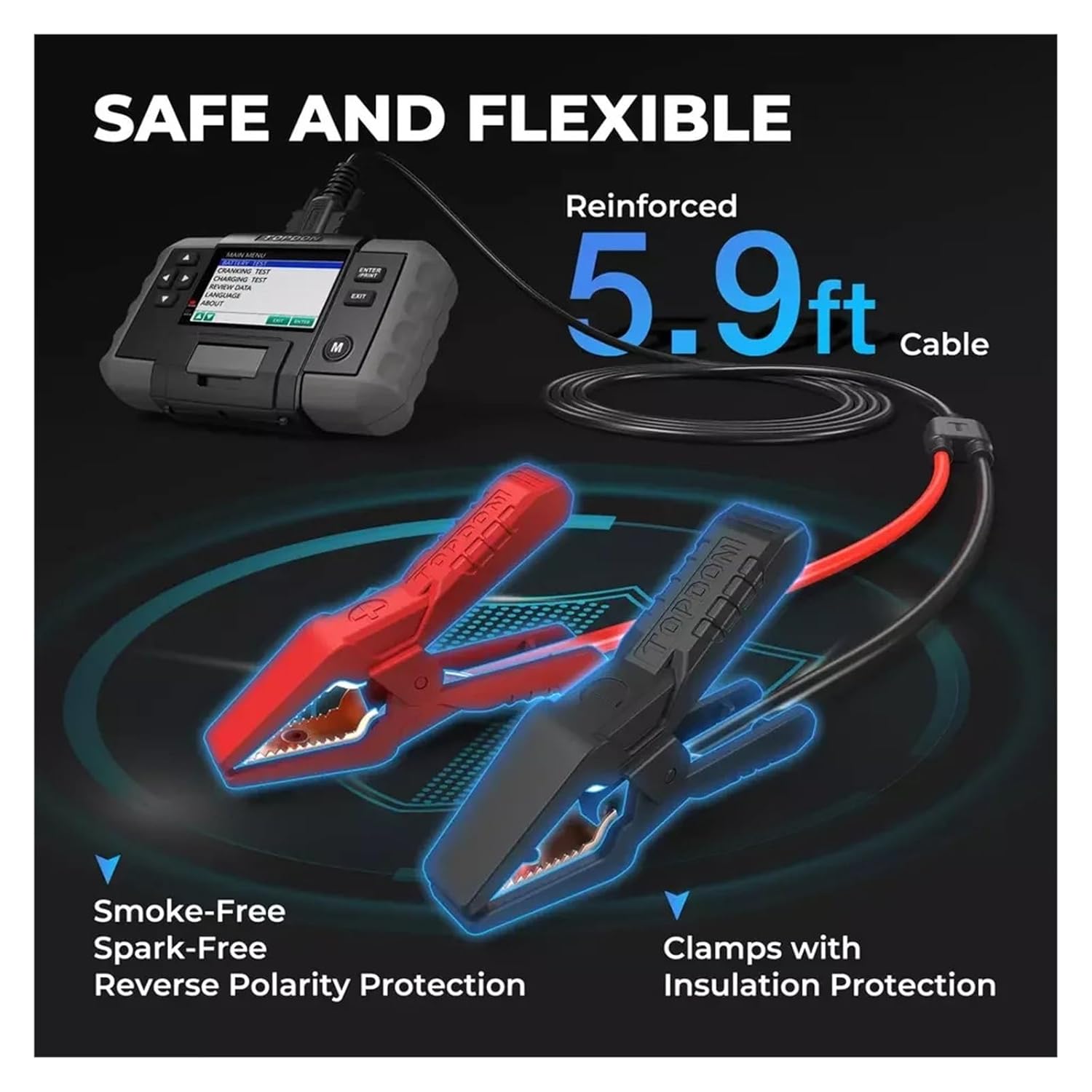 BT600 12V 24V Car Battery Tester Lead Acid Vehicle Automotive Analyzer with Bulit-in Thermal Printer Car Battery Tool