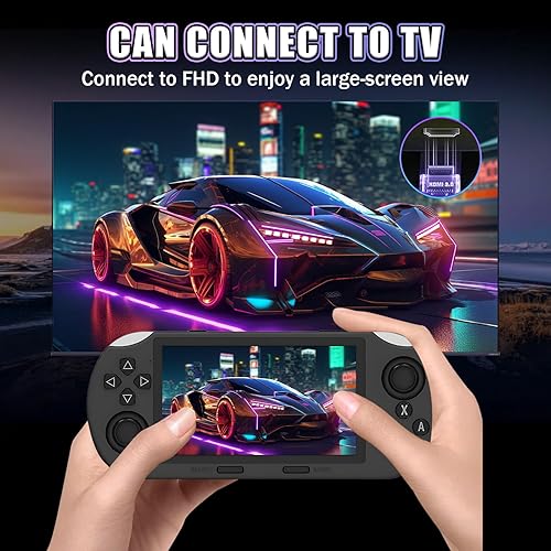 Miniatura 4 de Consola de juegos portátil retro SF3000, más de 20000 juegos, más de 14 emuladores, consola de juegos retro IPS HD de 4.5 pulgadas, procesador de