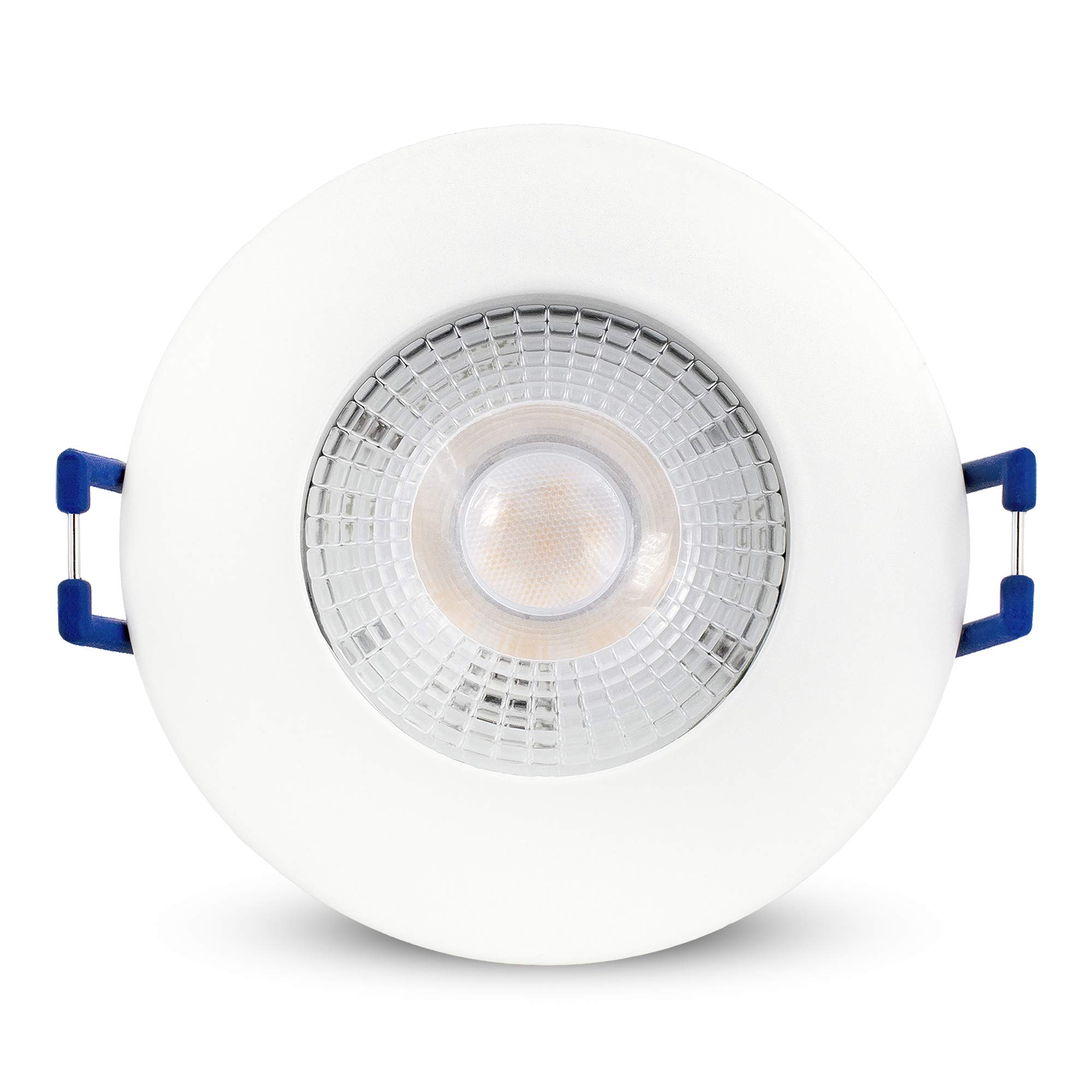 Linovum ETAWA - Lámpara led empotrable (10 unidades, IP44, extraplana, incluye 5 W, luz blanca cálida, 230 V, 230 V, para baño, redonda, 230 V