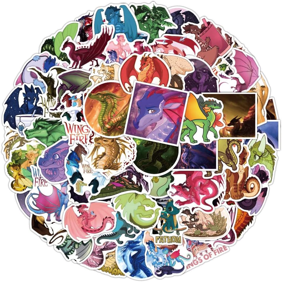 100pcs Wings of Fire Stickers Wings of Fire Merchandise Stickers for