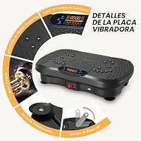Dripex Vibrációs talapzat otthoni izomtréninghez 99 fokozat 5 program Bluetooth hangszóró LCD kijelző fekete 7