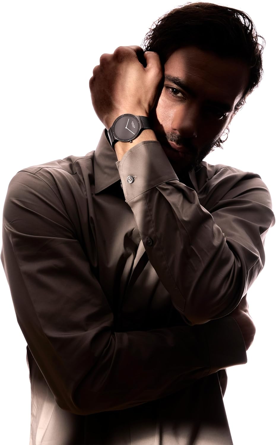 Obaku Men’s Watch, Stainless Steel Case, Extra-Hardened Mineral Crystal, Stainless Steel Mesh Bracelet