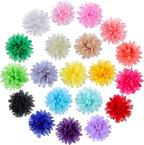 WILLBOND 20 piezas de collar de perro, flores para mascotas, corbatines de flores multicolor para perro, accesorios de aseo para collar de perro