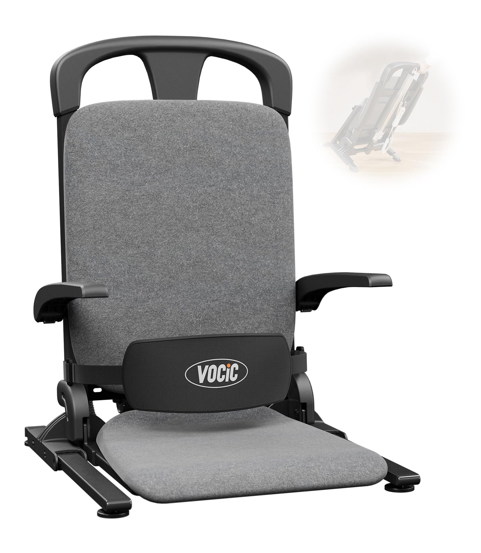 VOCIC Upgrade Electric Floor Lift for Elderly Falls, Heavy Duty Lift Chair with T-stabilized Base, Help You Get Up from Floor, Support Up to 440 LBS,