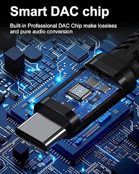 USB-C - 3.5mmヘッドホンと充電器アダプター、3イン1 Type C Auxスプリッター充電器ヘッドホンジャックドングルコード iPhone 15/16/17 Pro/Max/Plus、iPad、Samsung Galaxy S23/S24 Ultraに対応 ブラック