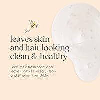 Vista 2 de Burt's Bees Champú y lavado en espuma sensible al bebé, sin fragancia, sin desgarros, probado por pediatras, 97.5% de origen natural, 8.4 onzas