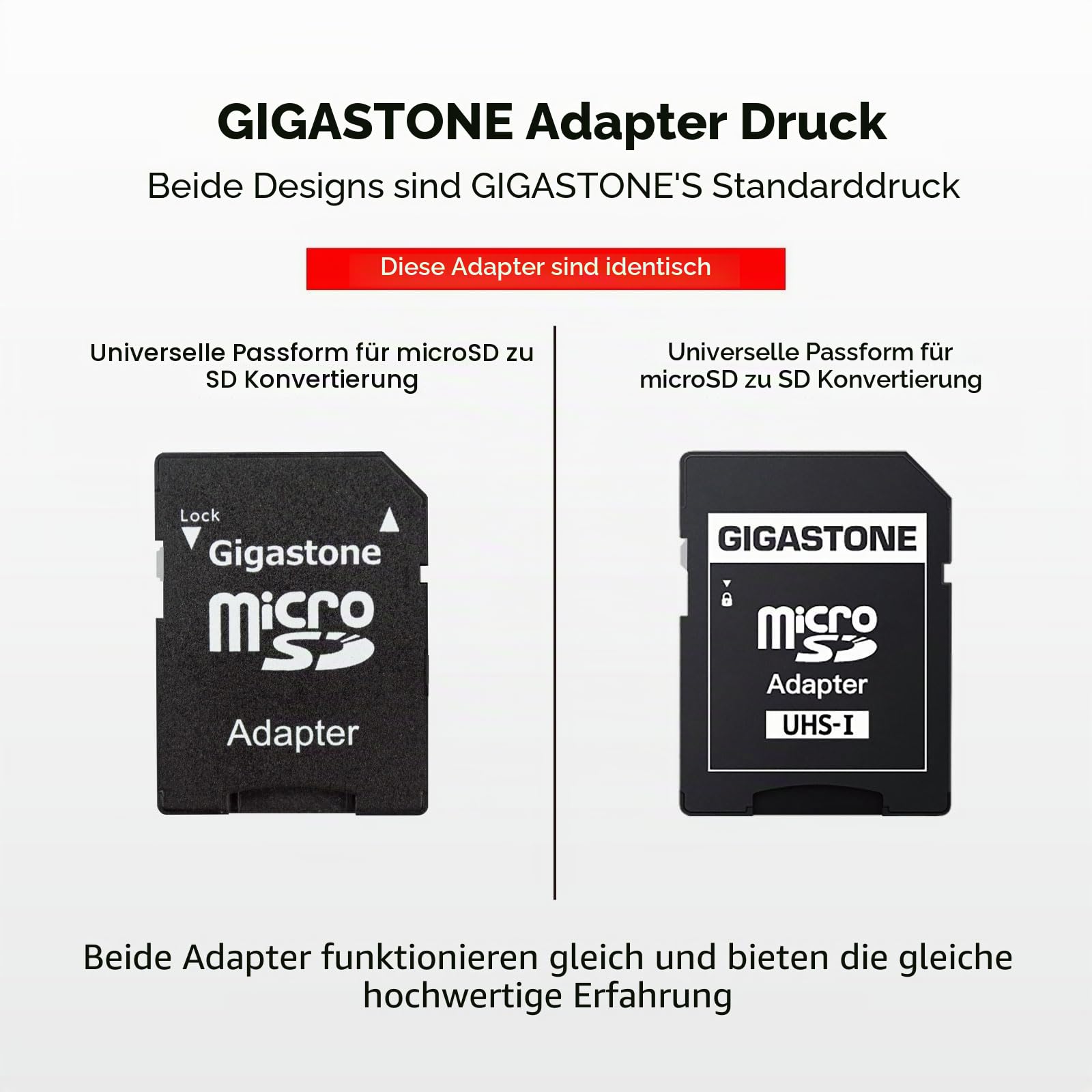 GIGASTONE 32GB MicroSDHC Speicherkarte 10er-Pack + SD Adapter, für Action-Kamera, GoPro, Drohne und Tablet, bis zu 90 MB/s, Full HD-Videoaufnahme, Micro SD Karte UHS-I Klasse 10 U1