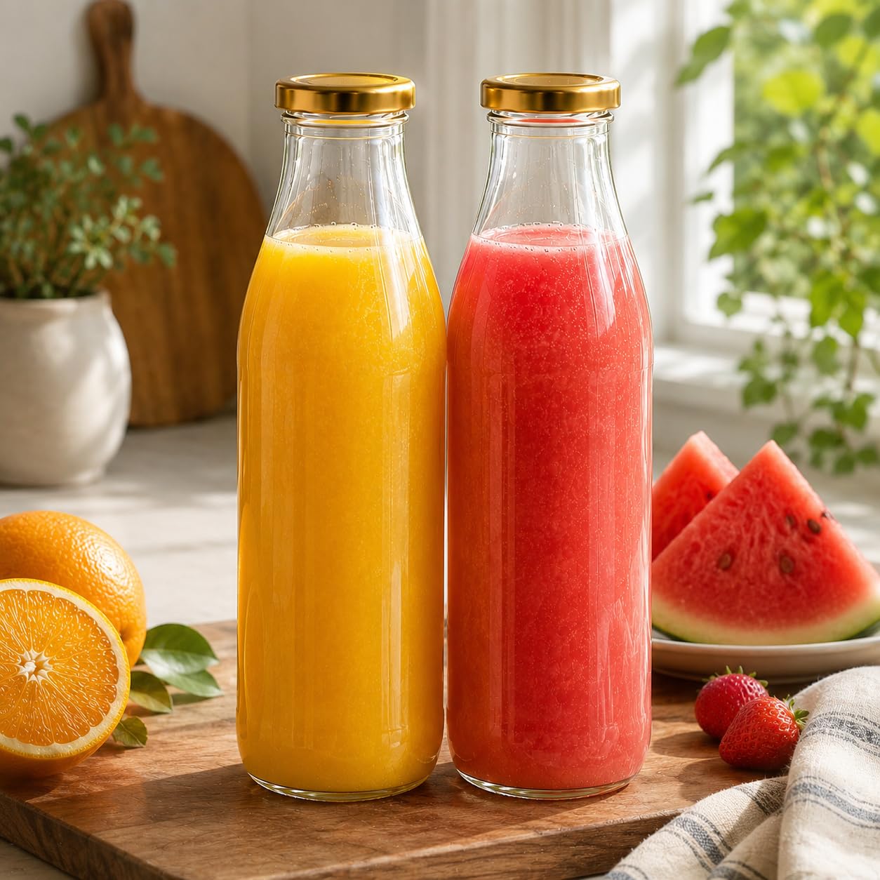 Pure Source India Glass Bottle - 1L Airtight -3