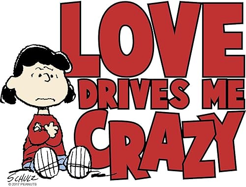 Miniatura 2 de CafePress Peanuts Lucy Love Drives Me Craz - Taza de café de cerámica, taza de té, 11 onzas