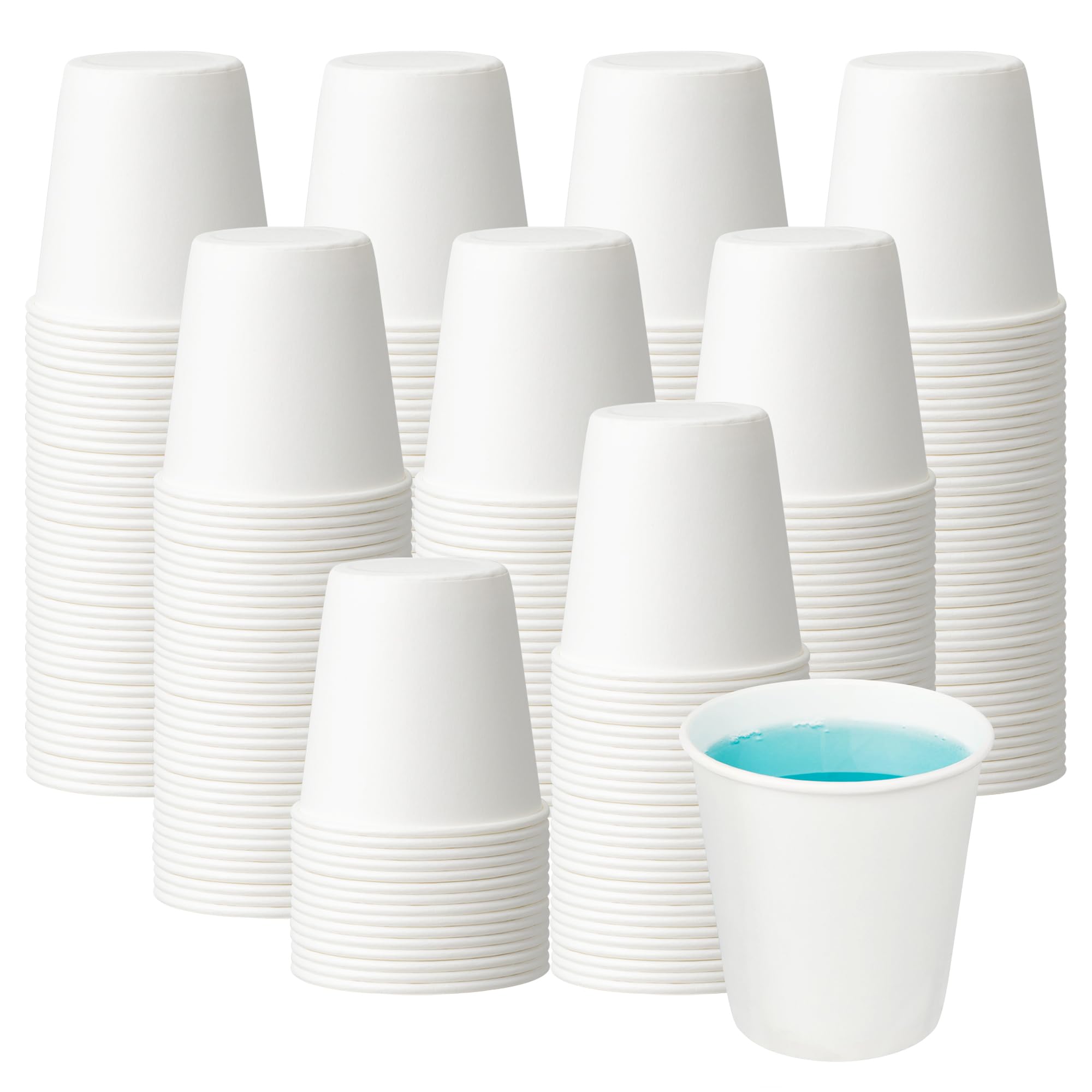 RACETOP 3 oz 500 pack Disposable Paper Bathroom Cups, Small Coffee Cups, Mouthwash Cups, Bath Paper Cups Ideal for Bathroom, Mouthwash (3oz 500count) (500)