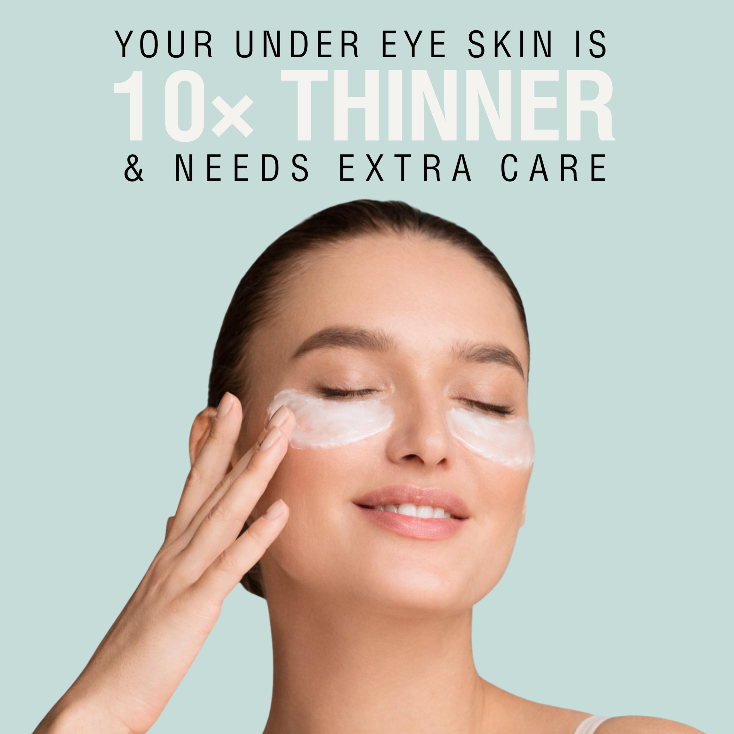NOVEHA Daily Sensitive Augencreme, feuchtigkeitsspendende Augenlid-Feuchtigkeitscreme mit Ceramiden, beruhigende Anti-Aging-Augenlotion für feine Linien, Schwellungen und Krähenfüße, vegan, parfümfrei