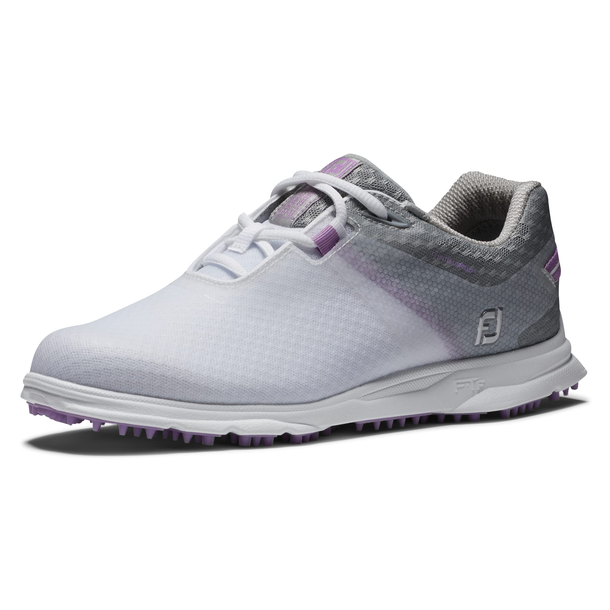 FootJoy Women's Pro|SL Sport Previous Season Style Golf Shoe, White/Lilac, 9